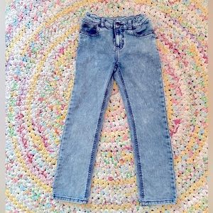 90’s Style Acid Wash Slim Cut Girls Jeans Size 8